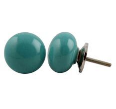 Sea Green Flat Knob