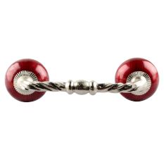 Neon Cherry Ceramic Cut Bridge Handles