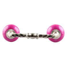 Neon Pink Ceramic Cut Bridge handles