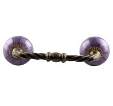 Neon Purple Cearmic Cut Bridge Handles