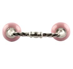 Pink Round Cearmic Cut Bridge Handles 