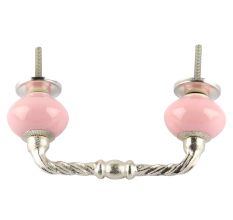 Pink Round Cearmic Cut Bridge Handles 