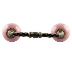 Pink Round Cearmic Cut Bridge Handles 