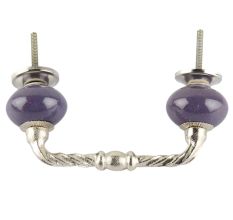 Purple Ceramic Cut Bridge Handles