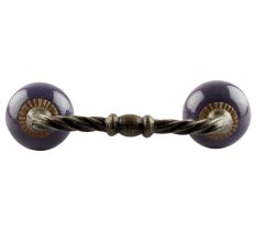 Purple Ceramic Cut Bridge Handles