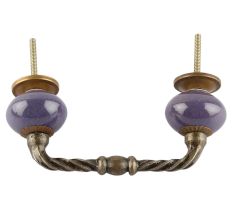 Purple Ceramic Cut Bridge Handles