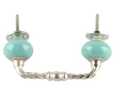 Sea Green Ceramic Cut Bridge Handles