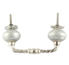 Silver Ceramic Cut Bridge Handles