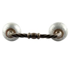 Silver Ceramic Cut Bridge Handles