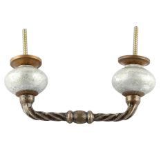 Silver Ceramic Cut Bridge Handles