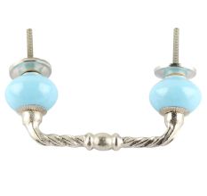 Sky Blue Ceramic Cut Bridge Handles