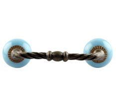 Sky Blue Ceramic Cut Bridge Handles
