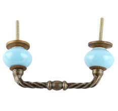Sky Blue Ceramic Cut Bridge Handles