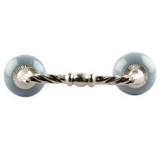 Solid Grey Ceramic Cut Bridge Handles