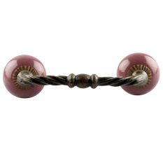 Solid Lavender Ceramic Cut Bridge Handles