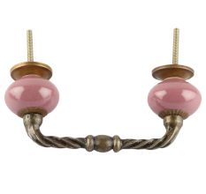 Solid Lavender Ceramic Cut Bridge Handles