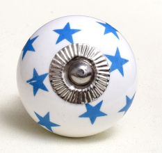 Slate Blue Star Cabinet Knob
