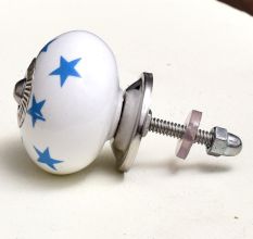 Slate Blue Star Cabinet Knob