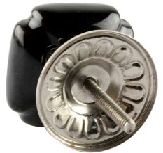 Solid Black Square Ceramic Cabinet Knob Online