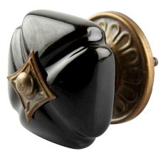 Solid Black Square Ceramic Cabinet Knob Online