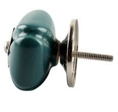 Solid Forest Green Square Ceramic Furniture Knob Online