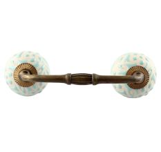 Sage Green Etched Ceramic Bridge Handle