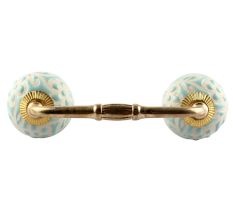 Sage Green Etched Ceramic Bridge Handle