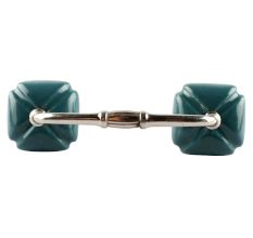 Solid Forest Green Square Ceramic Bridge Handle
