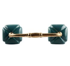 Solid Forest Green Square Ceramic Bridge Handle