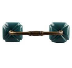 Solid Forest Green Square Ceramic Bridge Handle