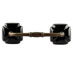 Solid Black Square Ceramic Bridge Handle