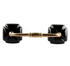 Solid Black Square Ceramic Bridge Handle