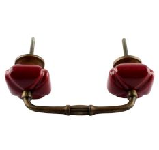 Solid Cherry Square Ceramic Bridge Handle Online