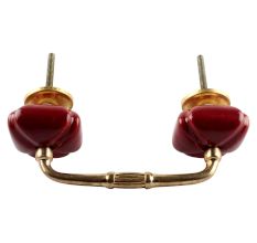 Solid Cherry Square Ceramic Bridge Handle Online