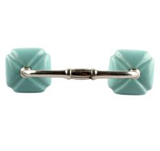 Solid Sage Green Square Ceramic Bridge Handle