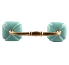 Solid Sage Green Square Ceramic Bridge Handle