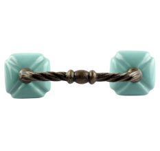 Solid Sage Green Square Ceramic Cut Bridge Handle Online