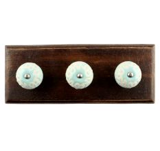 Sage Green Etched Ceramic Wooden Hook Online