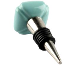 Solid Sage Green Square Ceramic Wine Stopper