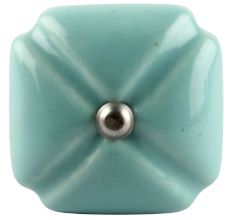 Solid Sage Green Square Ceramic Wine Stopper