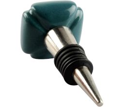 Solid Forest Green Square Ceramic Wine Stopper