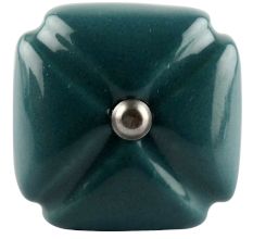 Solid Forest Green Square Ceramic Wine Stopper