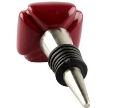 Solid Cherry Square Ceramic Wine Stopper