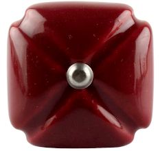 Solid Cherry Square Ceramic Wine Stopper