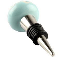 Sage Green Etched Ceramic Wine Stopper 