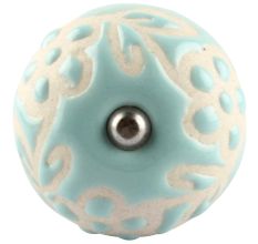 Sage Green Etched Ceramic Wine Stopper 