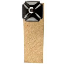 Solid Black Square Ceramic Door Stopper