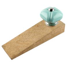 Solid Sage Green Square Ceramic Door Stopper