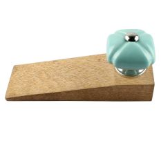 Solid Sage Green Square Ceramic Door Stopper
