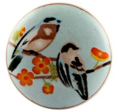 Multicolor Bird Ceramic Flat Drawer Knob Online